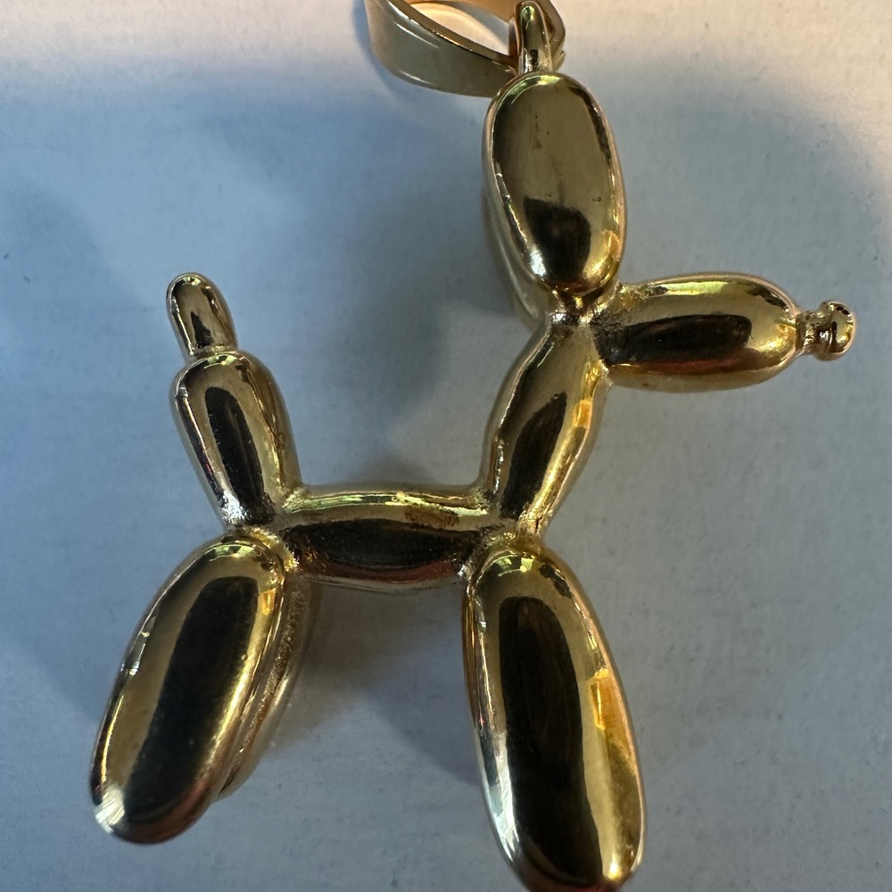 Gold Balloon Dog Pendant